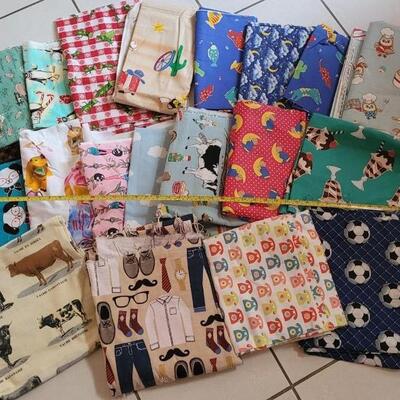 Lot 334: Assortment of FUN Children's Fabrics #1