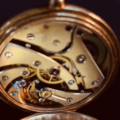 Antique 18K Gold Case INITIATIVE Chronometer Men's Pocket Watch 