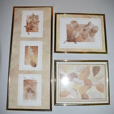 Lot of 3 Leaf pictures #177