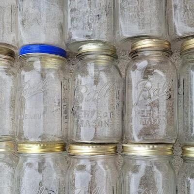 Lot 329: Assortment of (32) Vintage Quart Mason Jars