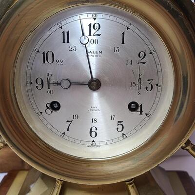 Lot 181: Vintage Salem Navigator Clock and Painting 