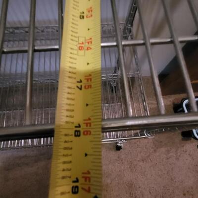 Lot 343: Metal Shelves on Casters