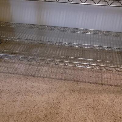 Lot 343: Metal Shelves on Casters
