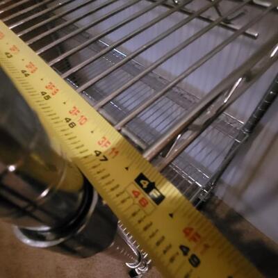 Lot 343: Metal Shelves on Casters