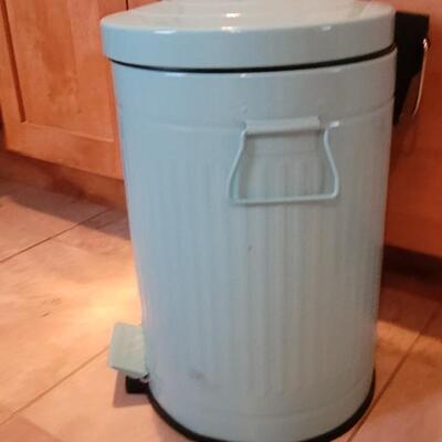 Lot 346: Small Light Blue Trash Can