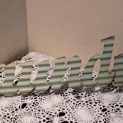 Lot 350: Metal Laundry Sign