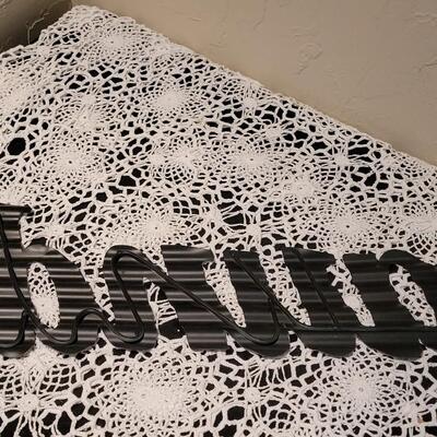 Lot 350: Metal Laundry Sign