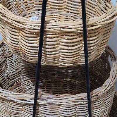 Lot 354:  (3) Baskets with Stand