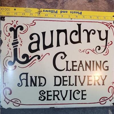 Lot 357: Repro Laundry Sign