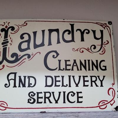 Lot 357: Repro Laundry Sign