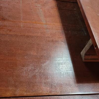 Lot 360: Cherry Wood Dining Table (has 3 total Leaves)