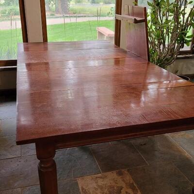 Lot 360: Cherry Wood Dining Table (has 3 total Leaves)