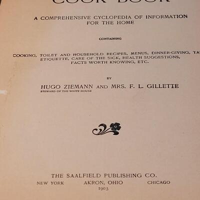 Lot 376: Antique 1903 The White House Cookbook