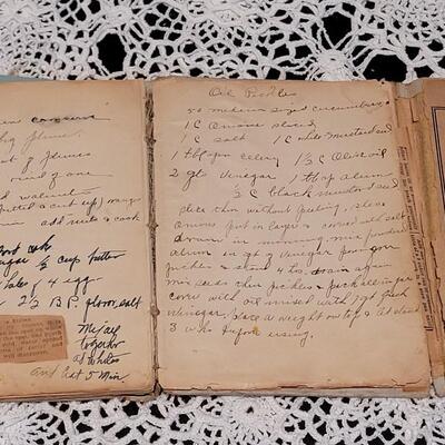 Lot 377: Antique Tried and Tested Recipes Cookbook with Handwritten Recipes