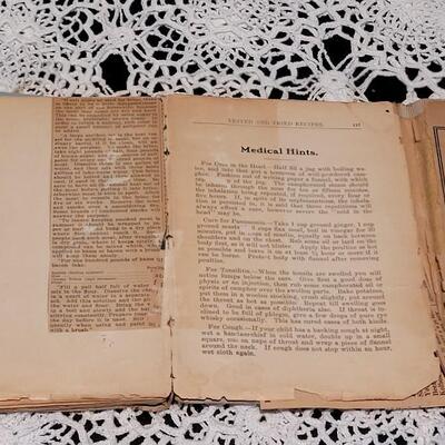 Lot 377: Antique Tried and Tested Recipes Cookbook with Handwritten Recipes