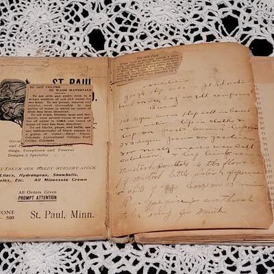 Lot 377: Antique Tried and Tested Recipes Cookbook with Handwritten Recipes