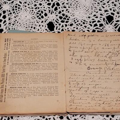 Lot 377: Antique Tried and Tested Recipes Cookbook with Handwritten Recipes