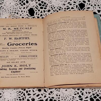 Lot 377: Antique Tried and Tested Recipes Cookbook with Handwritten Recipes
