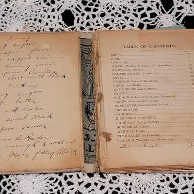 Lot 377: Antique Tried and Tested Recipes Cookbook with Handwritten Recipes