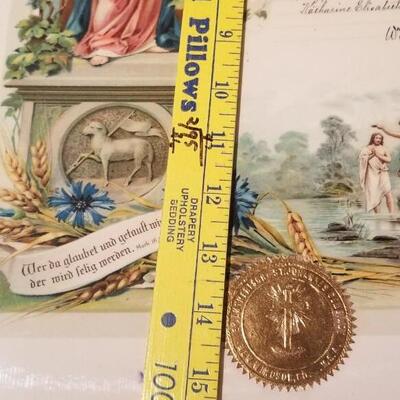Lot 382: Antique Catholic Certificates