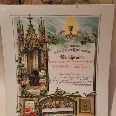 Lot 382: Antique Catholic Certificates