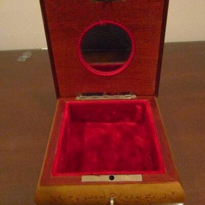 Small, Wooden Jewelry Box- 5 1/4