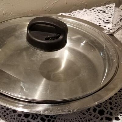 Lot 396: Wolfgang Puck Pressure Cooker, Pot with Lid and Omlette Pan Lot 