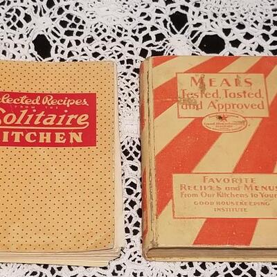 Lot 397: 1933 Meals Tested, Tasted and Approved Recipe Book and 1937 Solitaire Kitchen Recipes 