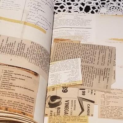 Lot 405: Antique/Vintage Handwritten and Collected Recipes Book