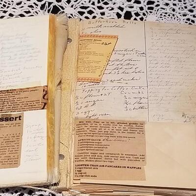 Lot 405: Antique/Vintage Handwritten and Collected Recipes Book