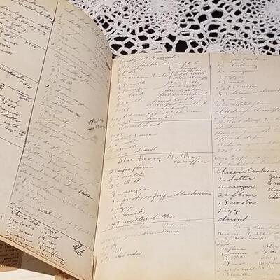 Lot 405: Antique/Vintage Handwritten and Collected Recipes Book