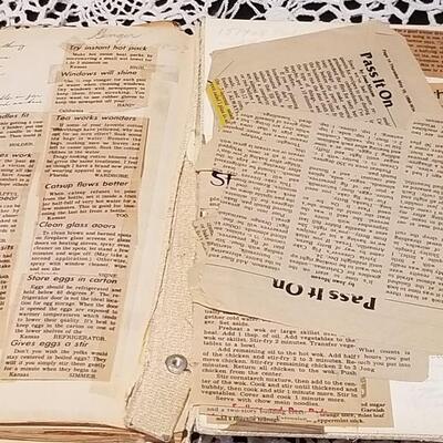 Lot 405: Antique/Vintage Handwritten and Collected Recipes Book