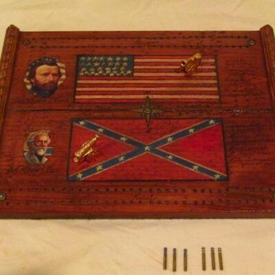 Civil War Themed Cribbage Board