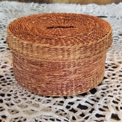 Lot 430: Native American Basket with Lid