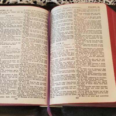 Lot 432: Antique Universal HOLY BIBLE with Gold Edge Pages and Soft Leather Cover