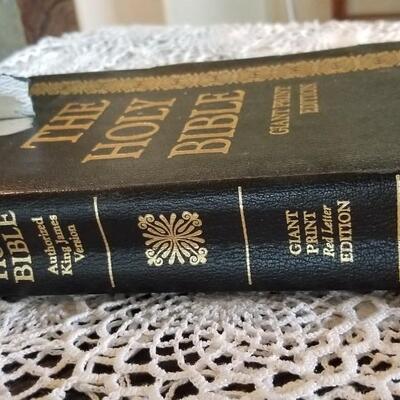 Lot 438: the Holy Bible Giant Print Edition- Has some tears