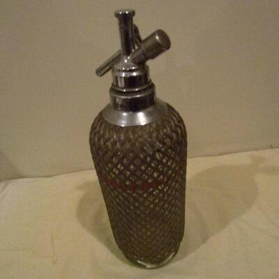 Antique Sparklets Spritzer Bottle Soda Syphon with CO2 Cartridge Holder