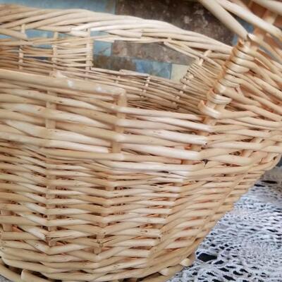 Lot 446: (2) Large Light Colored Baskets
