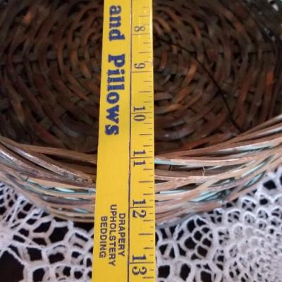 Lot 448: Turquiose, White, Moss Green and Natural Basket Lot