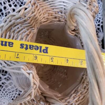 Lot 448: Turquiose, White, Moss Green and Natural Basket Lot