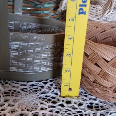 Lot 448: Turquiose, White, Moss Green and Natural Basket Lot