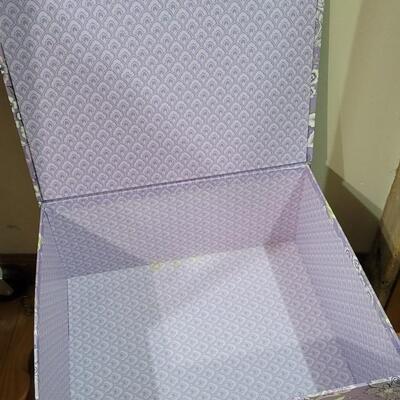 Lot 449: (3) Large Storage Deco Boxes by SUSAN 16" x 14" x 7"