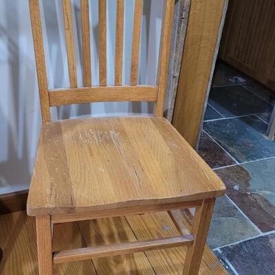 Lot 450: Wood Office Chair 37" x 16" x 15"