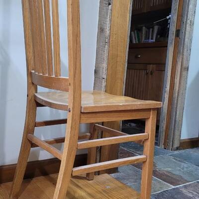 Lot 450: Wood Office Chair 37" x 16" x 15"