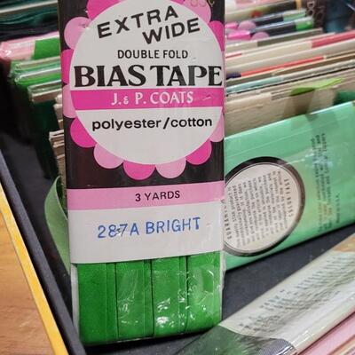 Lot 454: Large Box (13" x 19") of Unused BIAS TAPE Sewing Essentials