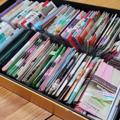 Lot 454: Large Box (13" x 19") of Unused BIAS TAPE Sewing Essentials