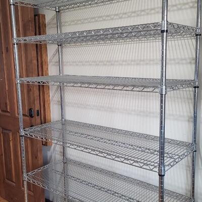 Lot 458: Large Stainless Organizing Shelf #2 (76" x 18" x 48")