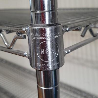 Lot 459: Large Stainless Organizing Shelf #3 (76" x 18" x 48")