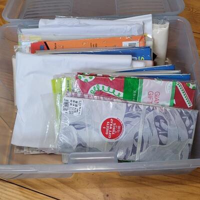 Lot 460: Assortment of Deco Paper and Silicone Book Covers (Plastic Bin included)