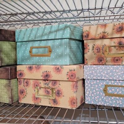 Lot 463: Assortment of (6) Deco Storage Boxes (7.5" x 11" x 4.5)"
